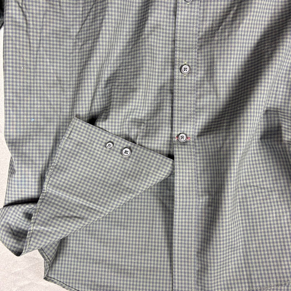 Jos. A. Bank Button Down Mens Large Green Gingham 1905 Modern Fit Shirt 64457 - Picture 6 of 10